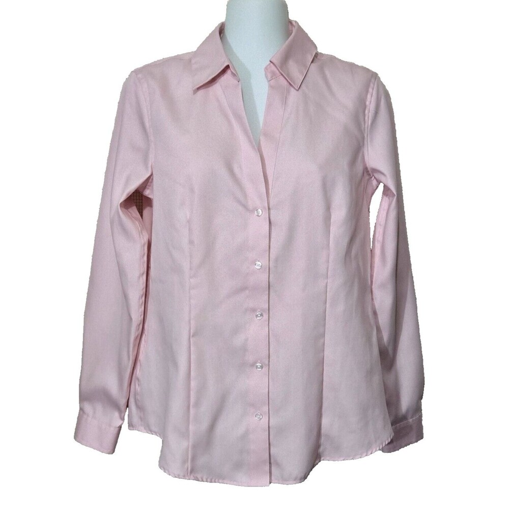The Limited Button Up Shirt Womens Small Pink Non Iron Long Sleeve Career